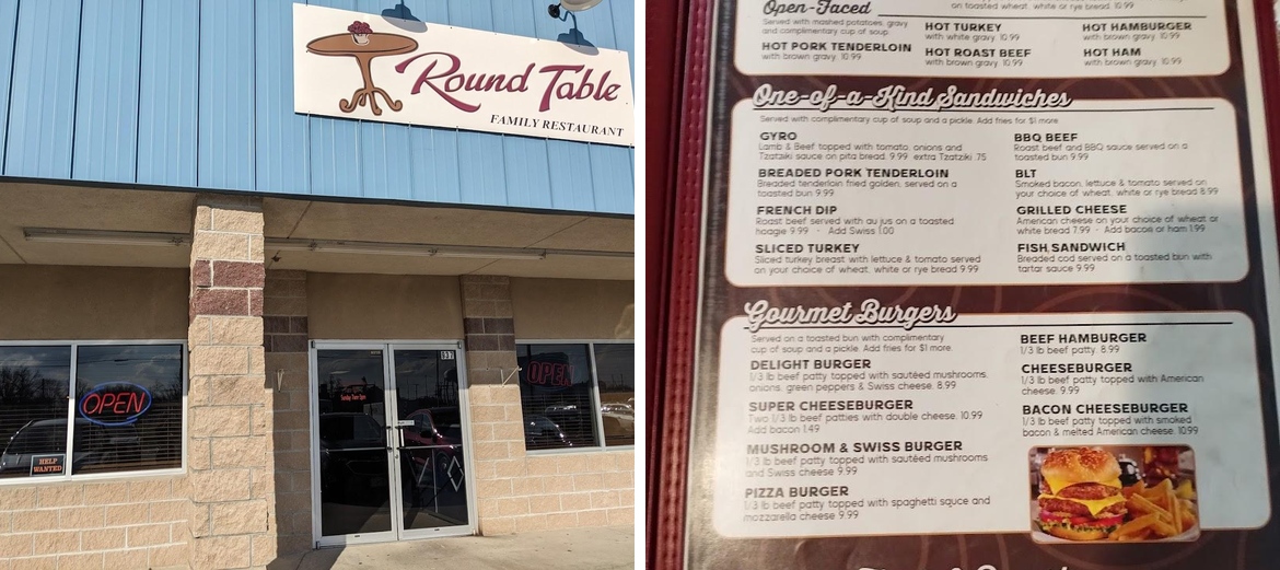 Round Table Family Restaurant Menu